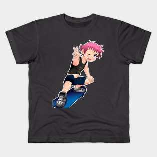 Shiro Pinker skating Kids T-Shirt